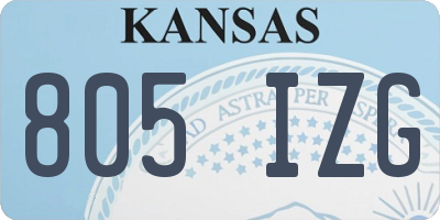 KS license plate 805IZG