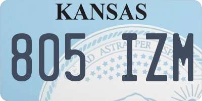 KS license plate 805IZM