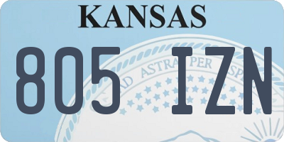 KS license plate 805IZN