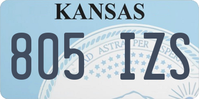 KS license plate 805IZS