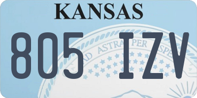 KS license plate 805IZV