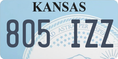 KS license plate 805IZZ
