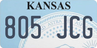 KS license plate 805JCG