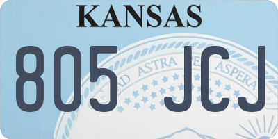 KS license plate 805JCJ