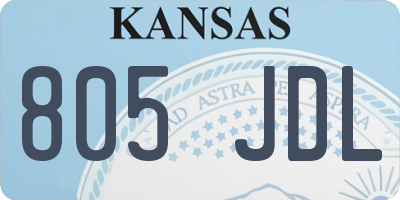 KS license plate 805JDL