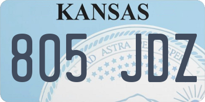 KS license plate 805JDZ