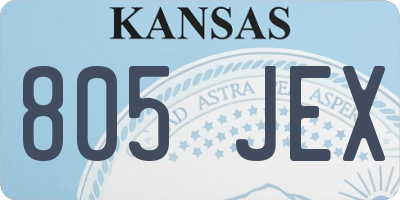 KS license plate 805JEX