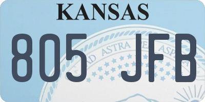 KS license plate 805JFB