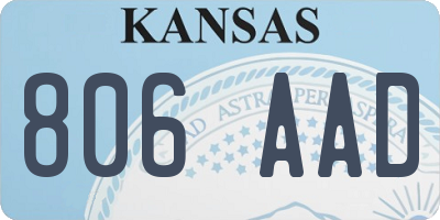 KS license plate 806AAD