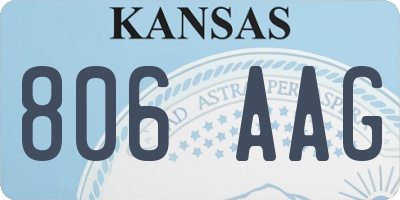 KS license plate 806AAG