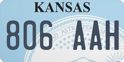 KS license plate 806AAH