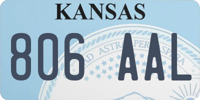 KS license plate 806AAL