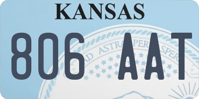 KS license plate 806AAT