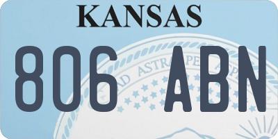 KS license plate 806ABN