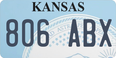 KS license plate 806ABX