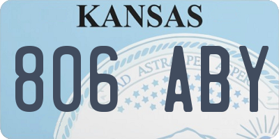 KS license plate 806ABY
