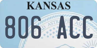 KS license plate 806ACC