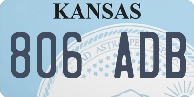 KS license plate 806ADB
