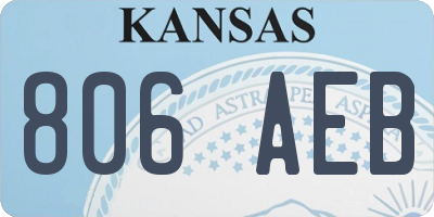 KS license plate 806AEB