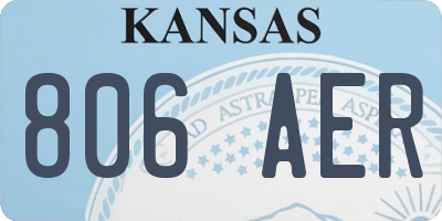 KS license plate 806AER
