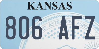 KS license plate 806AFZ