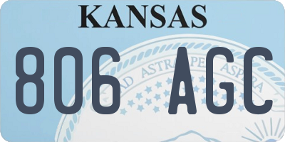 KS license plate 806AGC