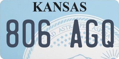 KS license plate 806AGQ