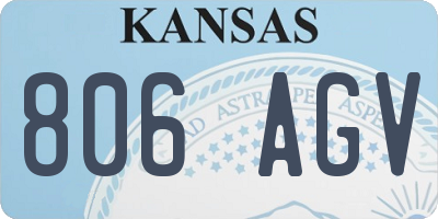 KS license plate 806AGV