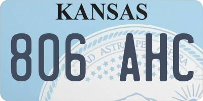 KS license plate 806AHC