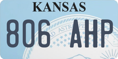 KS license plate 806AHP