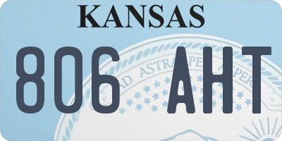 KS license plate 806AHT