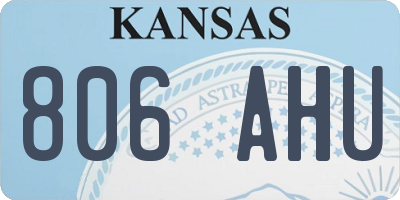 KS license plate 806AHU