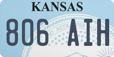 KS license plate 806AIH
