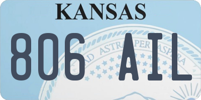 KS license plate 806AIL