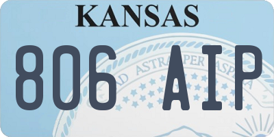 KS license plate 806AIP