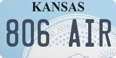 KS license plate 806AIR
