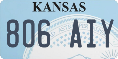 KS license plate 806AIY