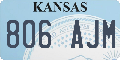 KS license plate 806AJM
