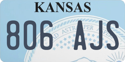 KS license plate 806AJS