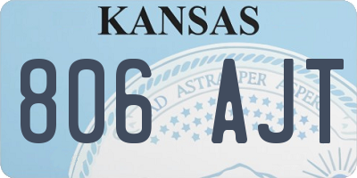 KS license plate 806AJT
