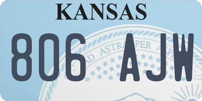 KS license plate 806AJW