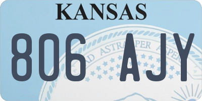 KS license plate 806AJY