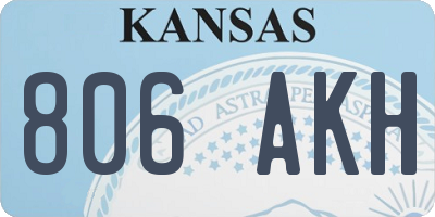 KS license plate 806AKH