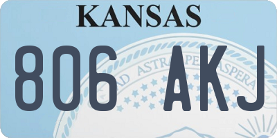 KS license plate 806AKJ