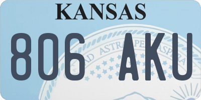 KS license plate 806AKU