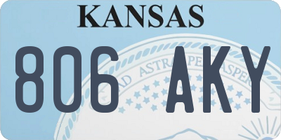 KS license plate 806AKY