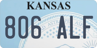 KS license plate 806ALF