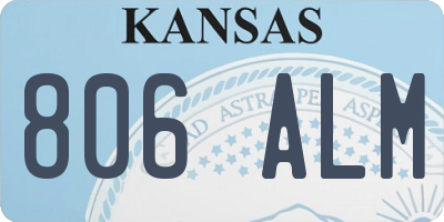 KS license plate 806ALM