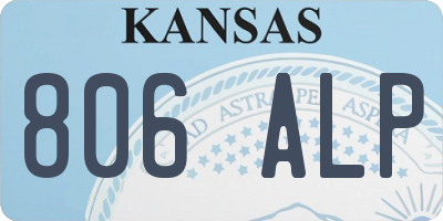 KS license plate 806ALP