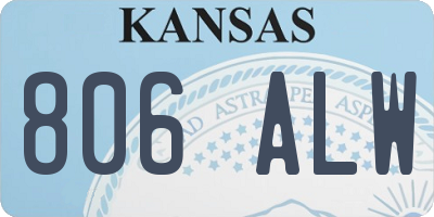 KS license plate 806ALW